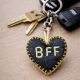 Handmade Heart BFF Message Charm